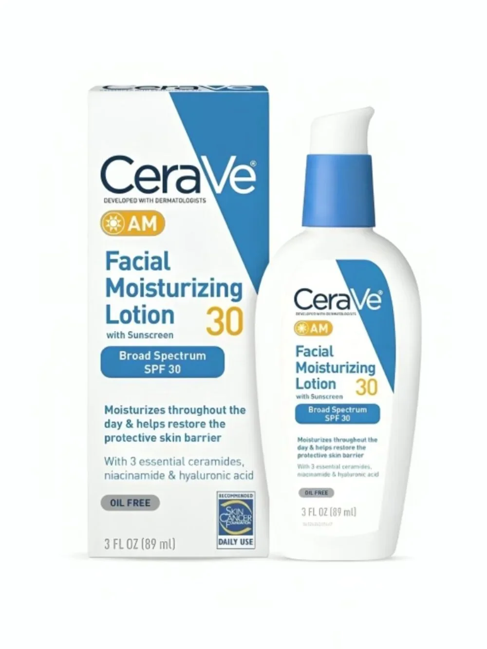 CeraVe AM Facial Moisturizing Lotion SPF 30 Sunscreen 3oz New